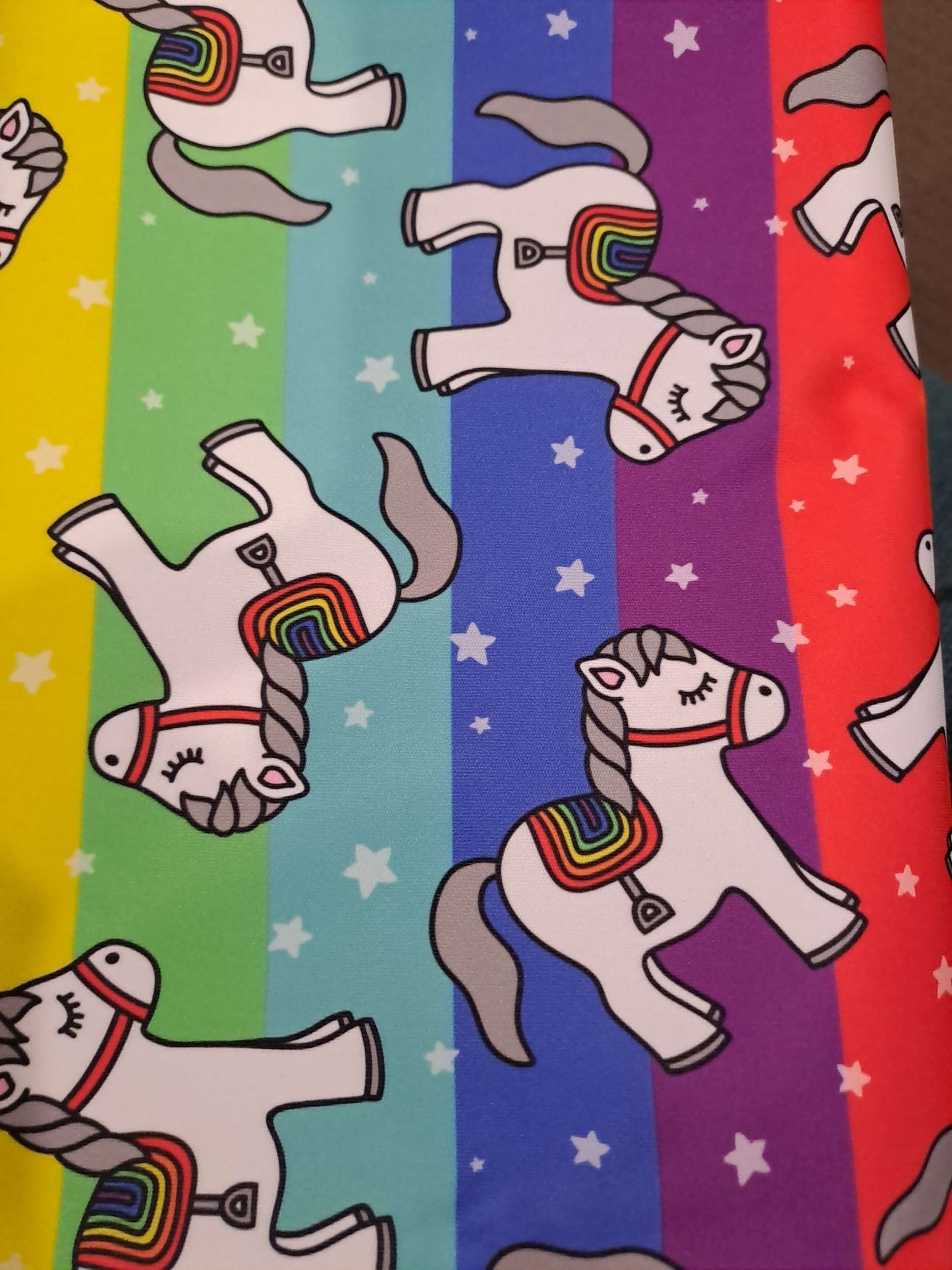 PUL Ponies Fabric Mama