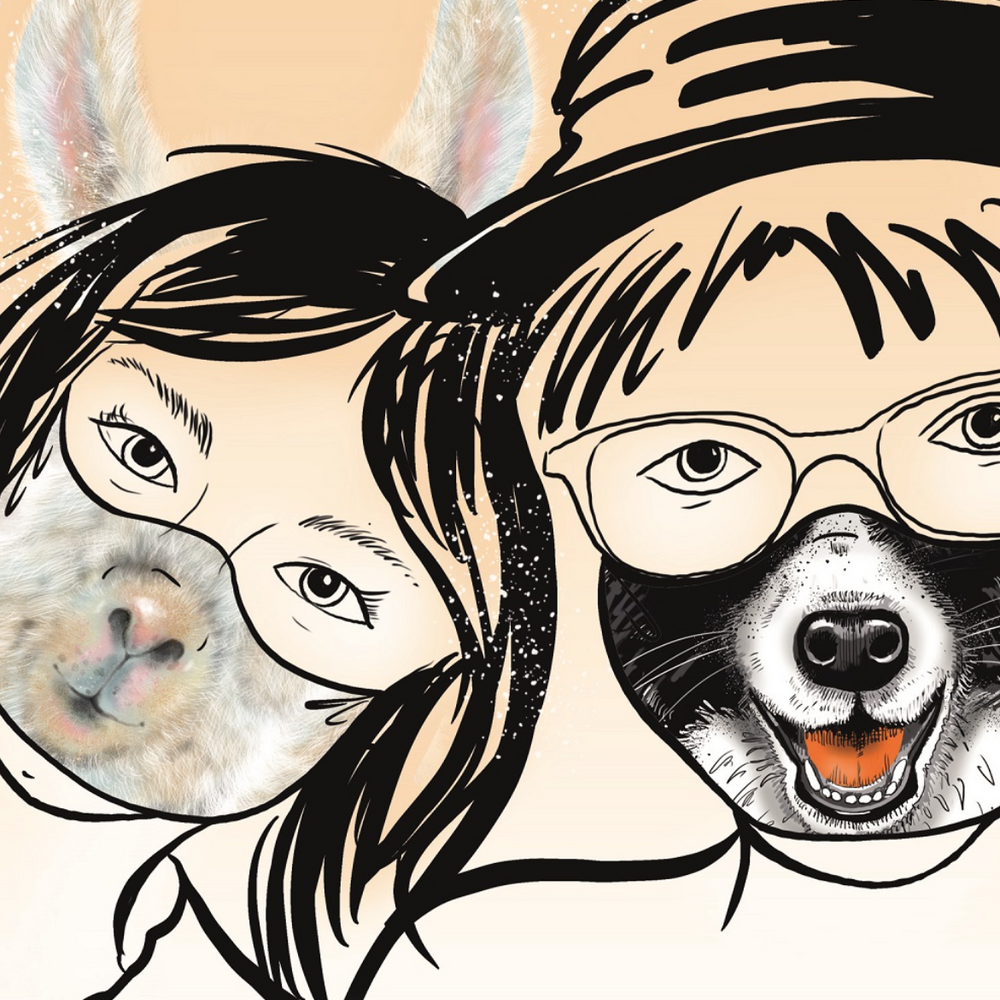Lillestoff Cheetah Face Animal Face Mask Organic Cotton Face Mask Panel