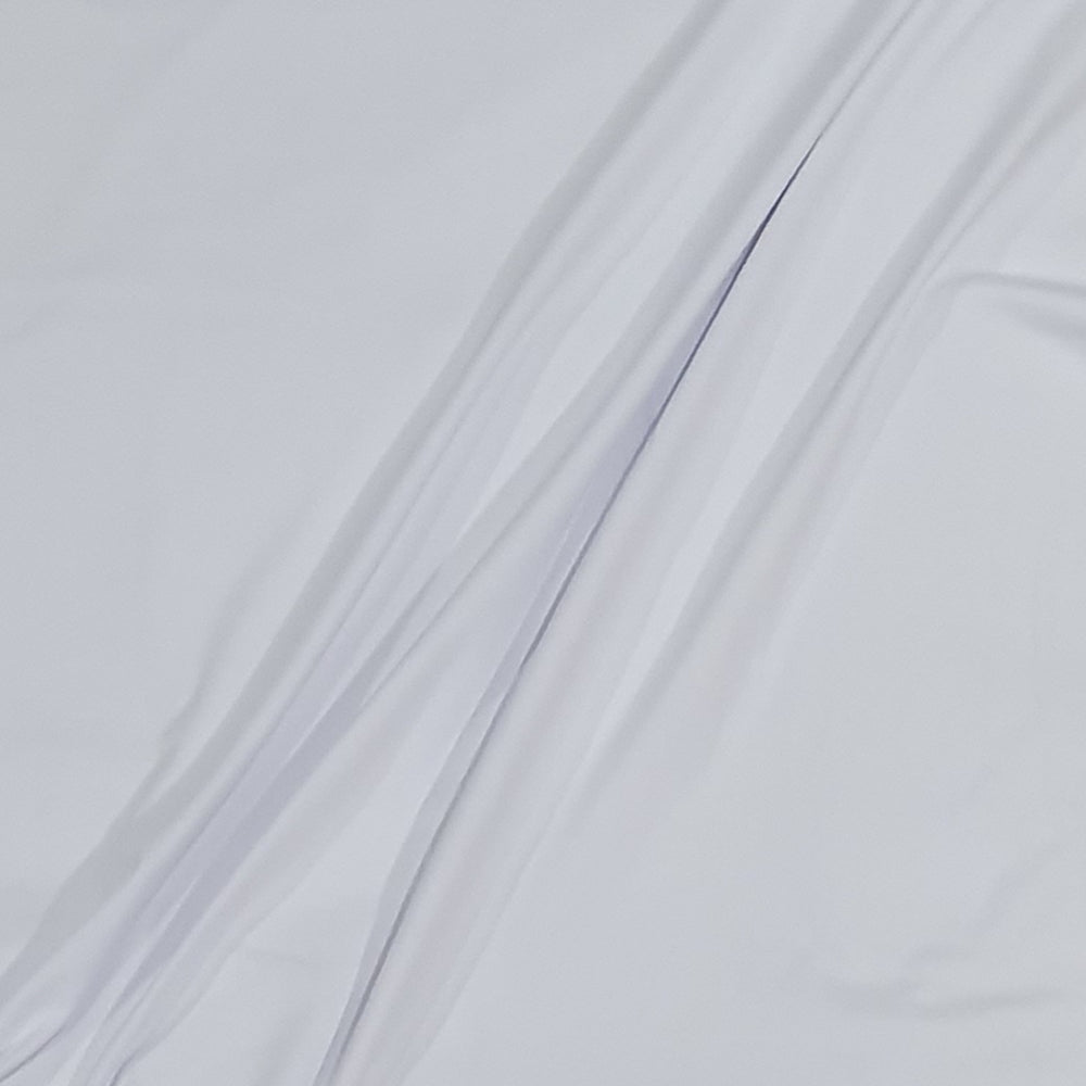 Euro Knit White Solid Organic Cotton Elastane Jersey Fabric GOTS