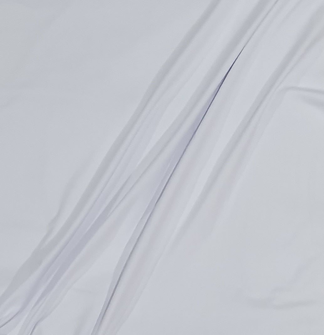 Euro Knit White Solid Organic Cotton Elastane Jersey Fabric GOTS