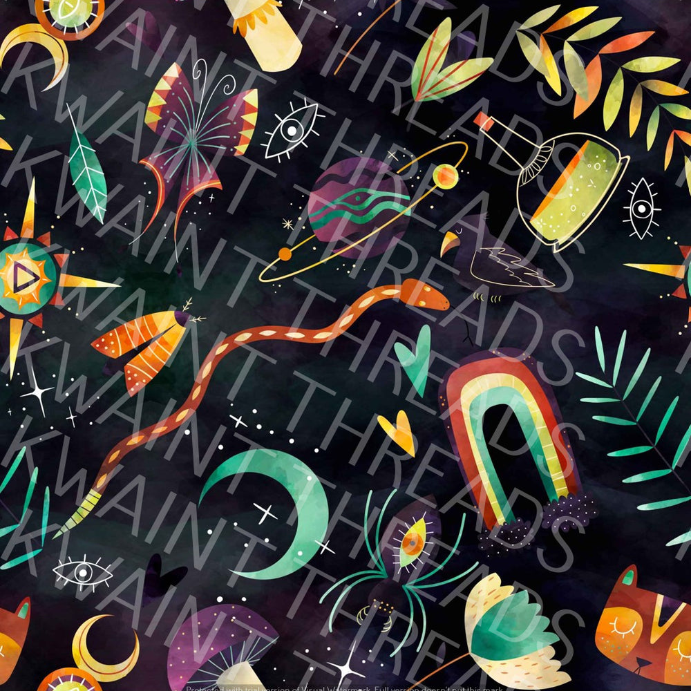 Fabric Mama Snakes and Potions Fabric On Demand Pre Order