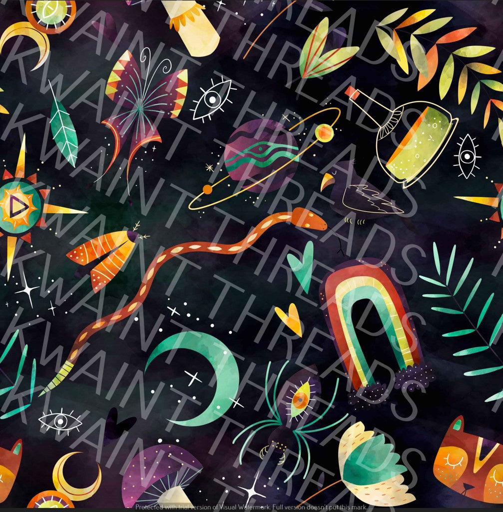 Fabric Mama Snakes and Potions Fabric On Demand Pre Order