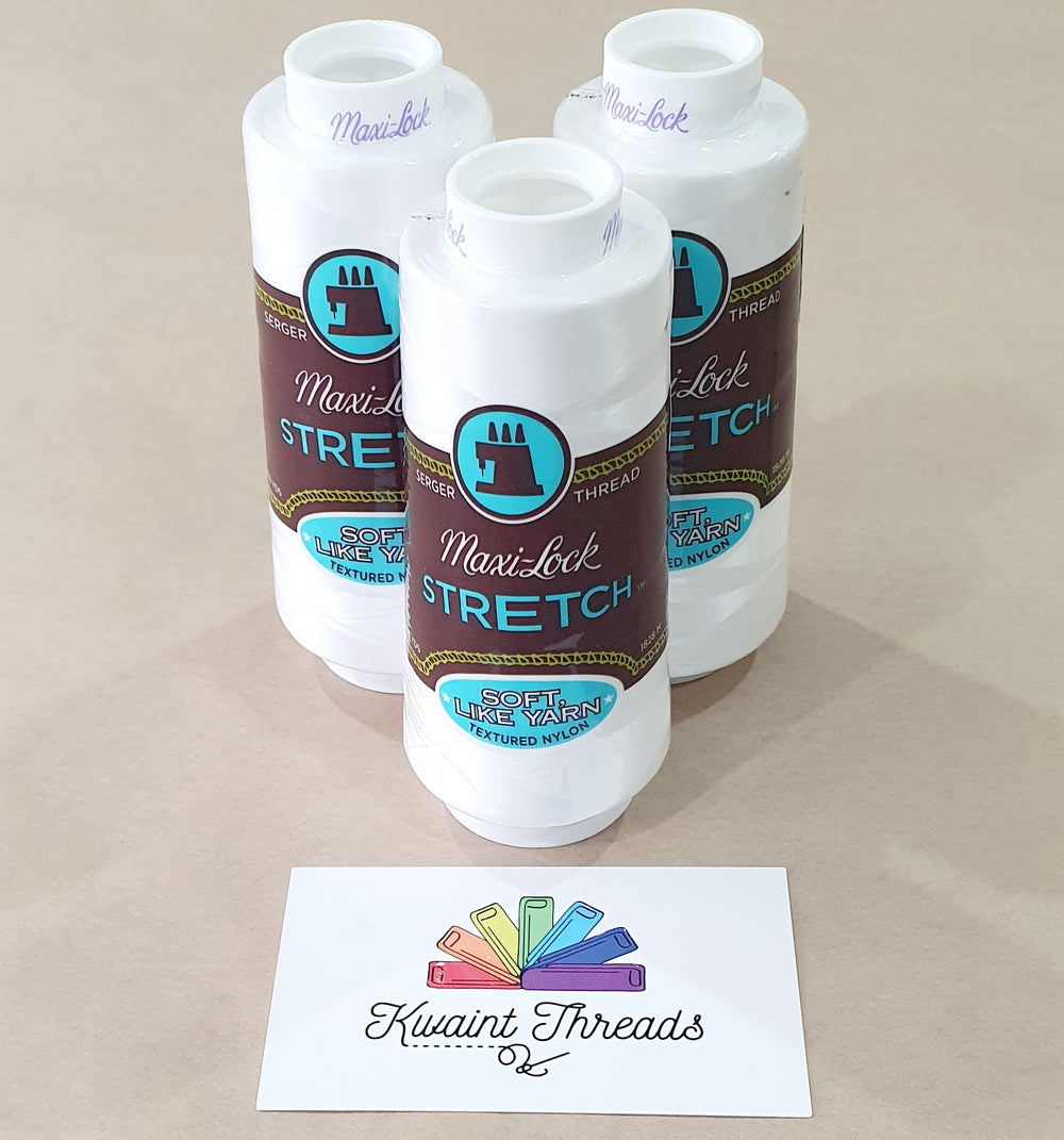 White Stretch Thread