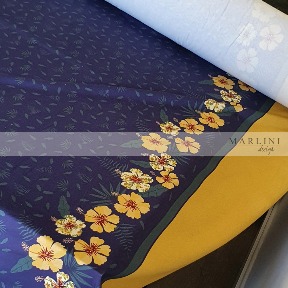 
                      
                        Marlini Hibiscus Yellow Border Print
                      
                    