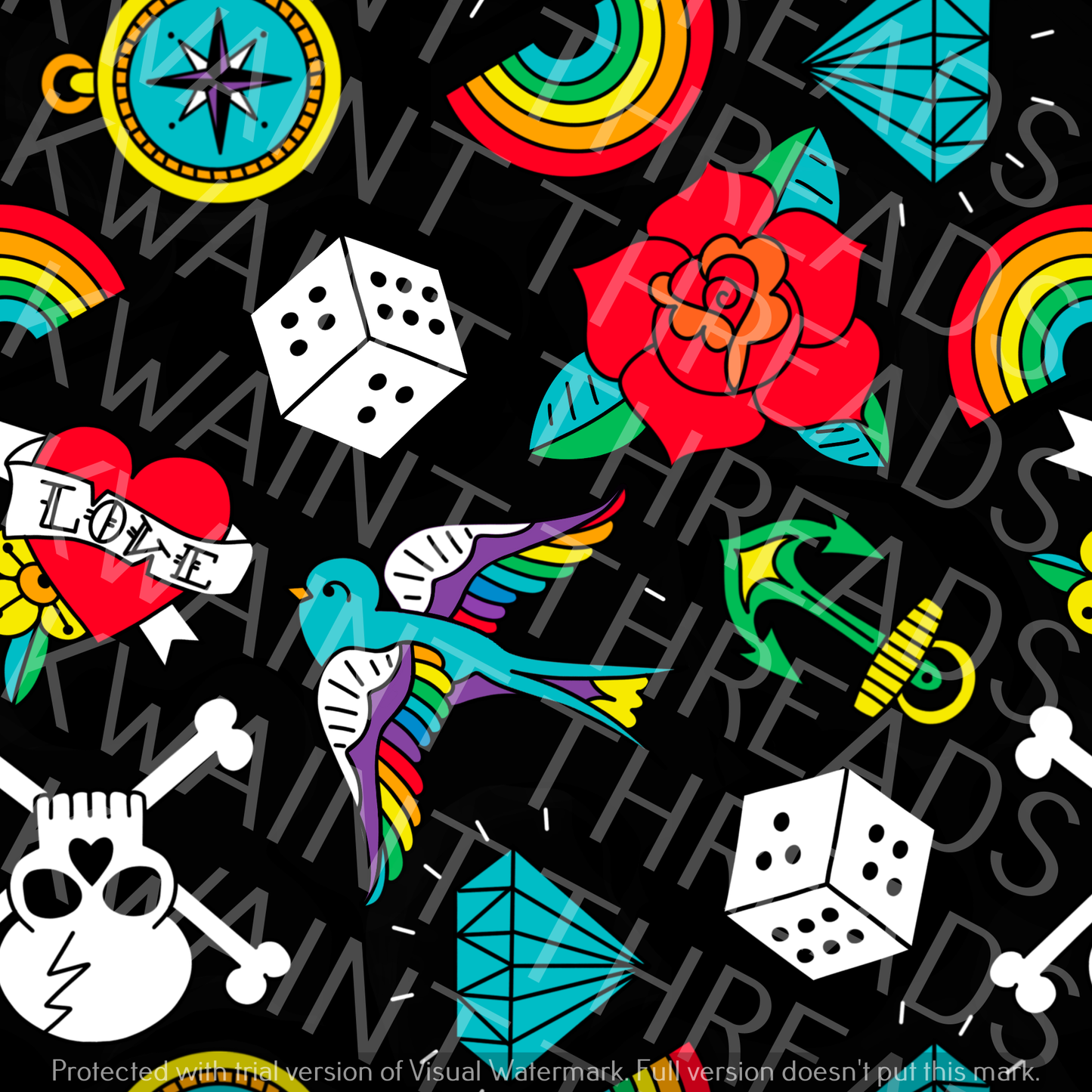 Fabric Mama T is for Tatt Fabric On Demand Pre Order