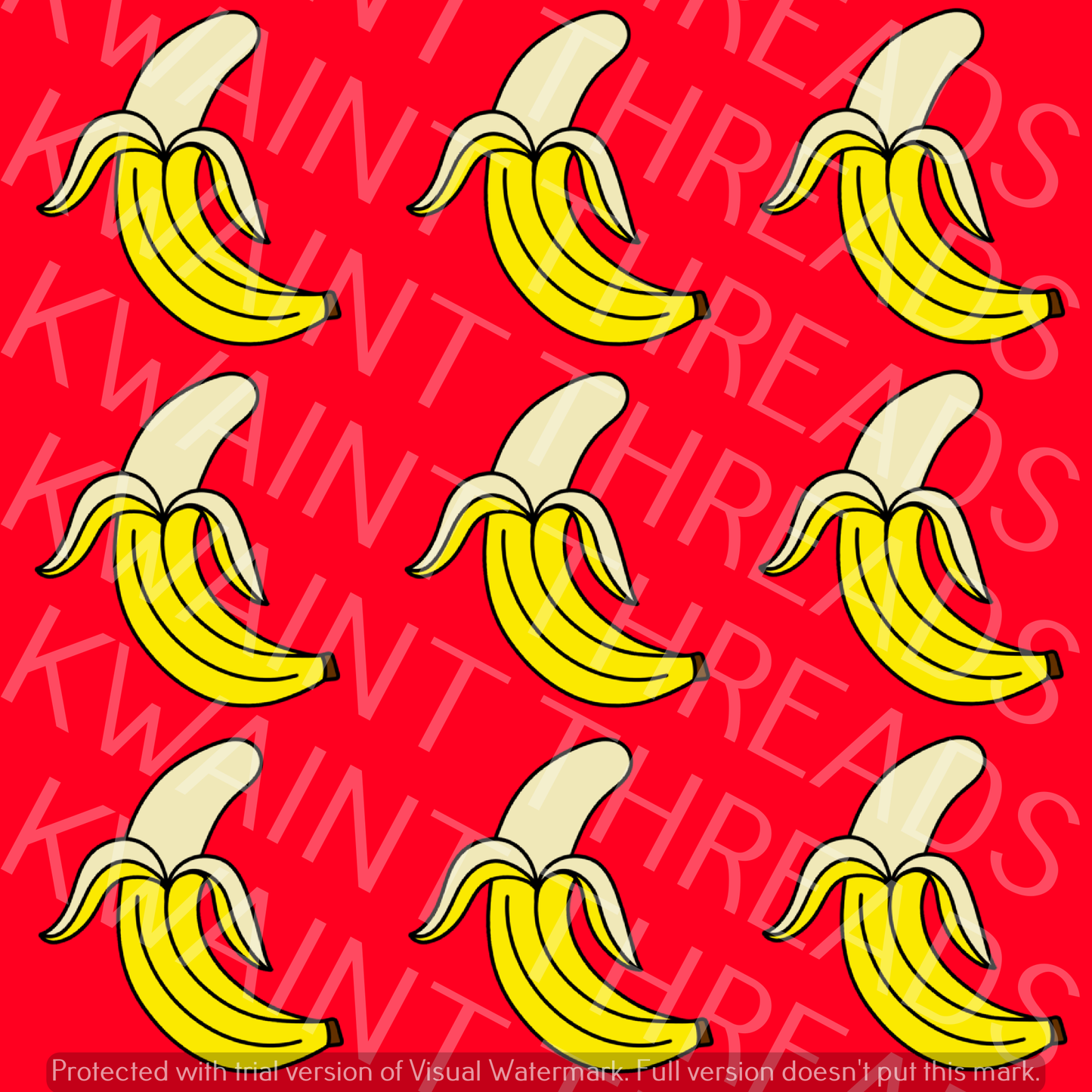 Fabric Mama Yellow is the new Red Banana Fabric On Demand Pre Orde