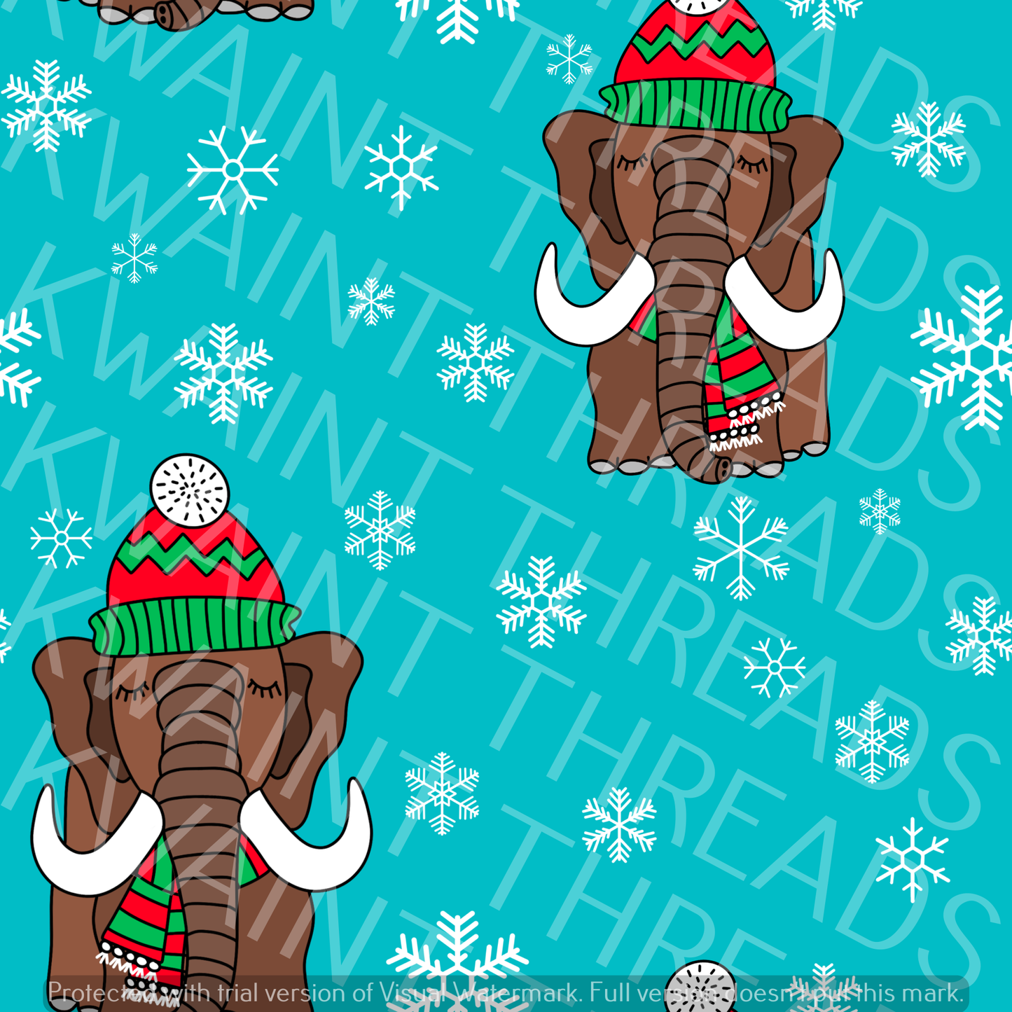 Fabric Mama Christmas Mammoth Fabric On Demand Pre Order