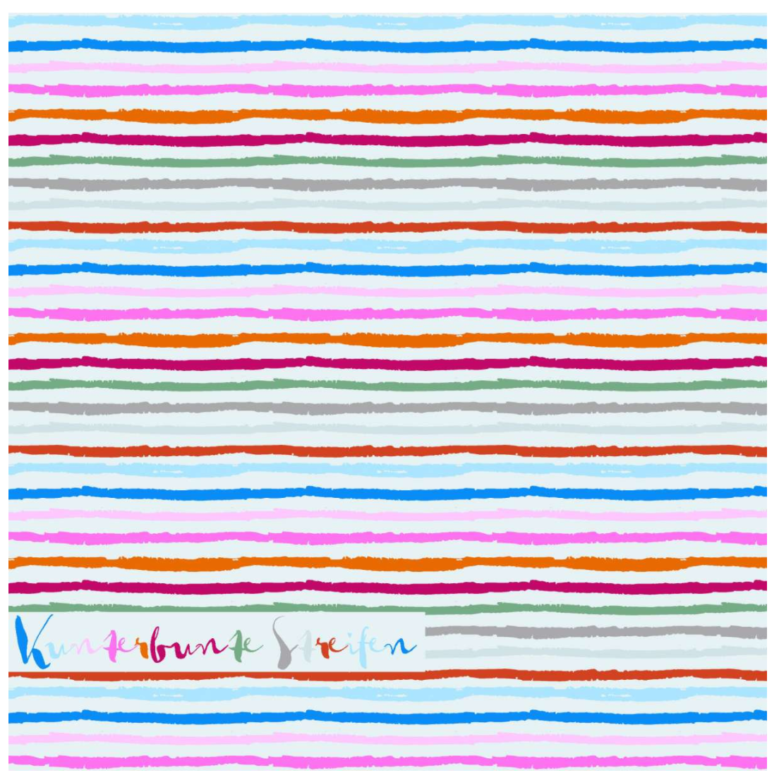 Lillestoff Colourful Stripes Organic Cotton Lycra Jersey Knit Fabric