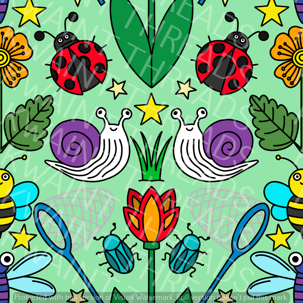 Fabric Mama Day Garden Green Fabric On Demand Pre Order