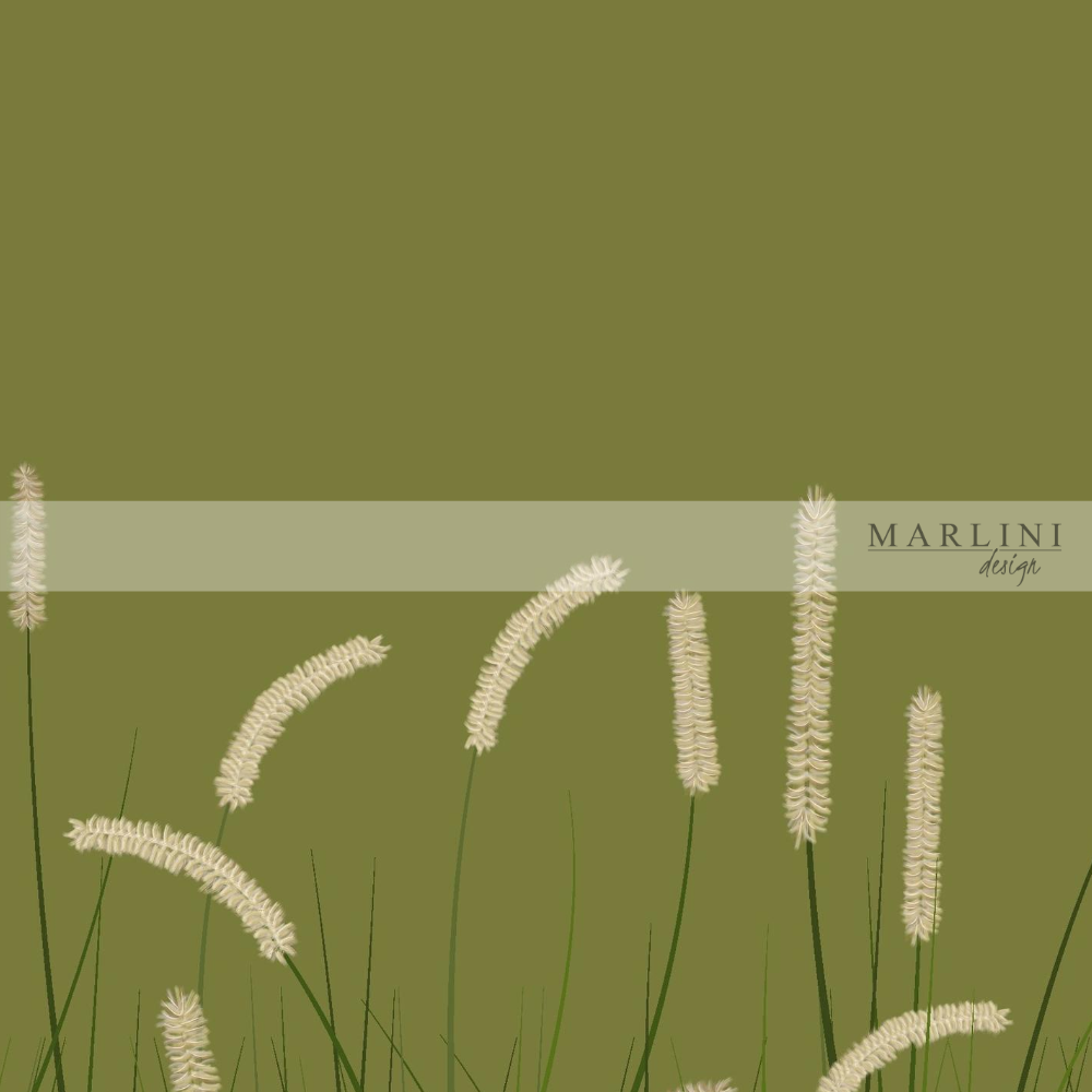 
                      
                        Marlini Wavy Grass Olive Border Print
                      
                    