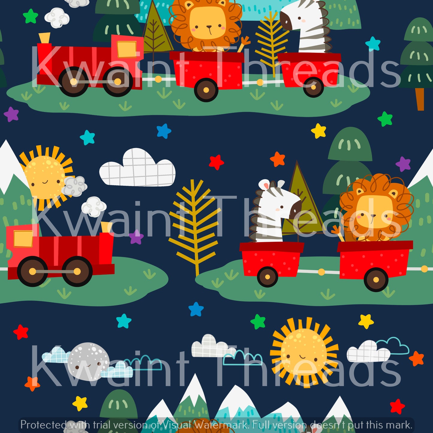 Fabric Mama Animal Train Pre order