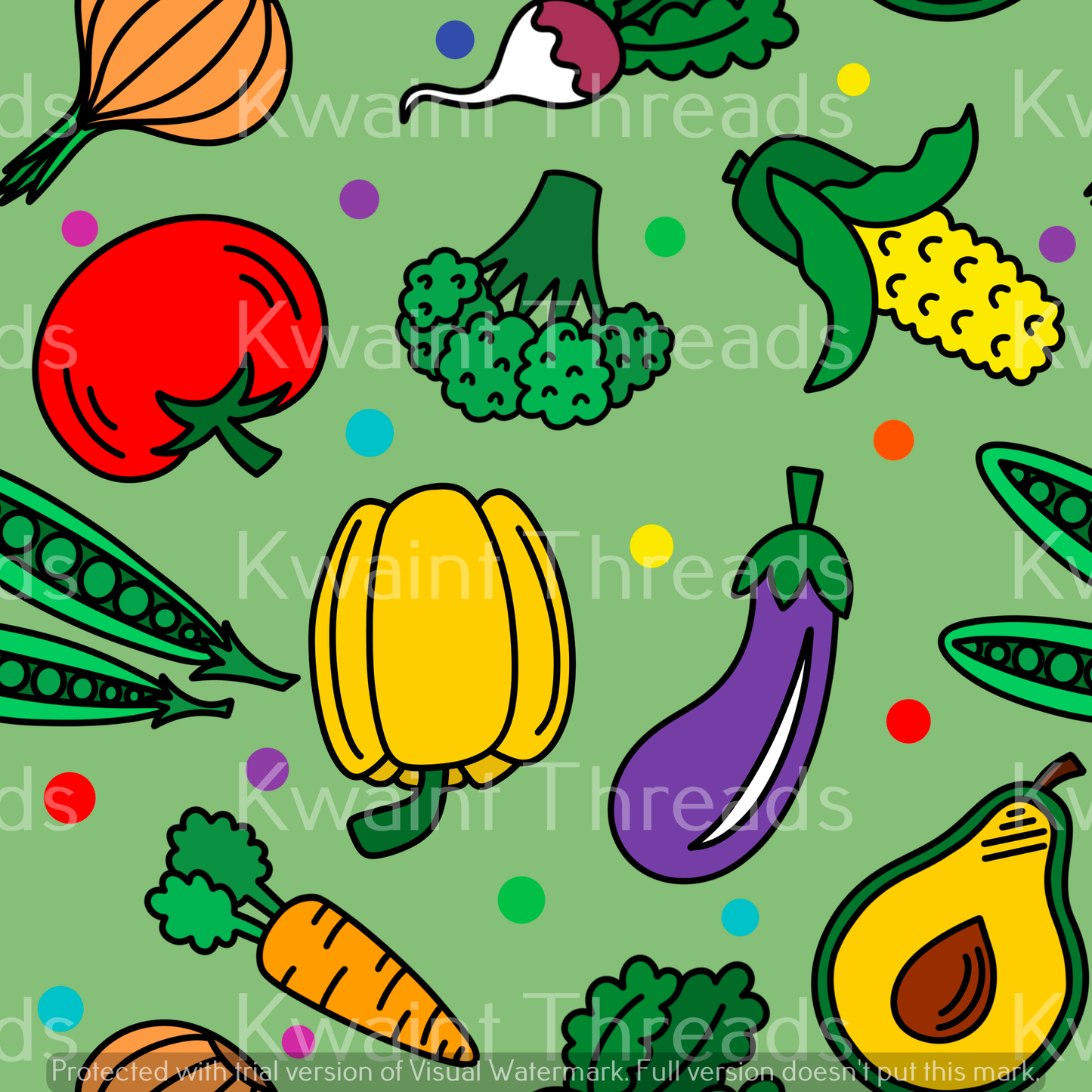 Fabric Mama Veggies Fabric On Demand Pre Order Vegetables