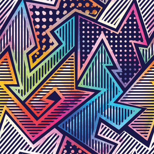 Kwaint ZigZags Pre order Fabric Psychadelic ZigZags Retro