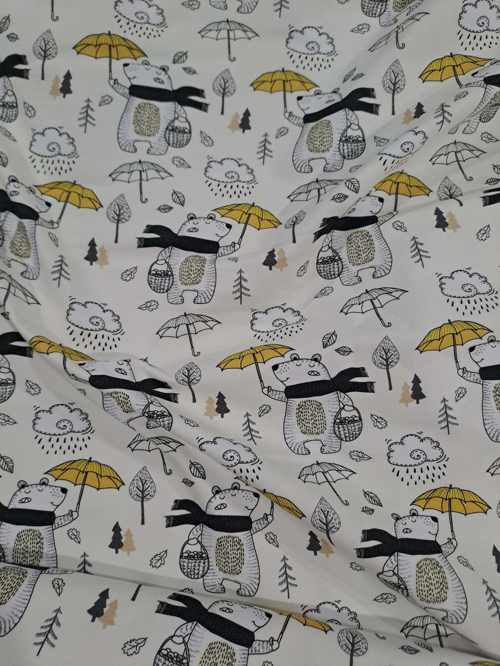 Rainy day bears Organic Cotton Lycra 220