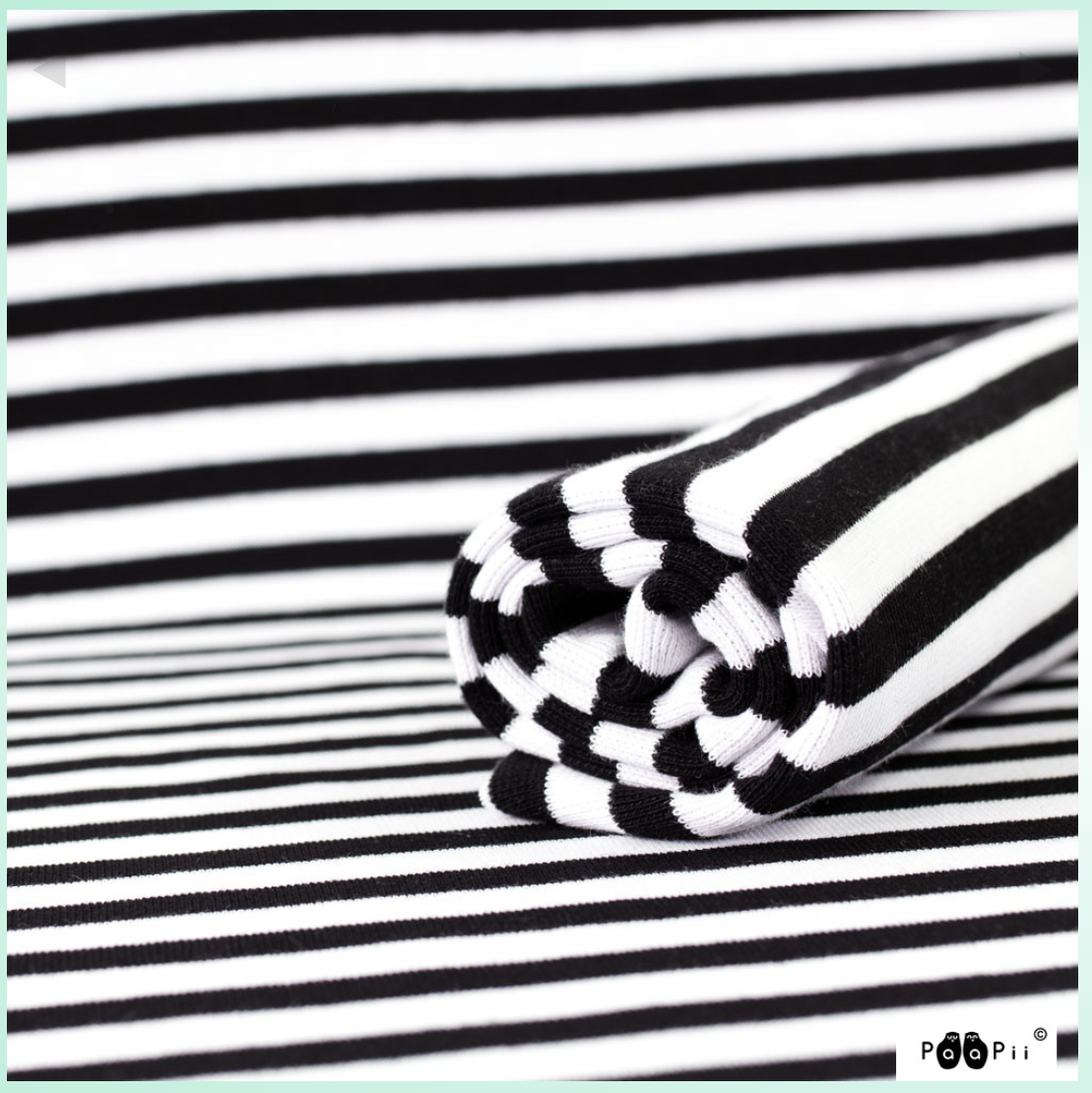 PaaPii Black and White Striped Organic Ribbing