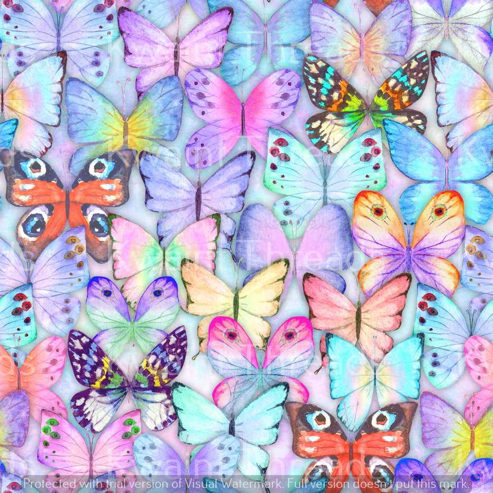 Kwaint Rainbow Pastel Butterflies Preorder On Demand Printed