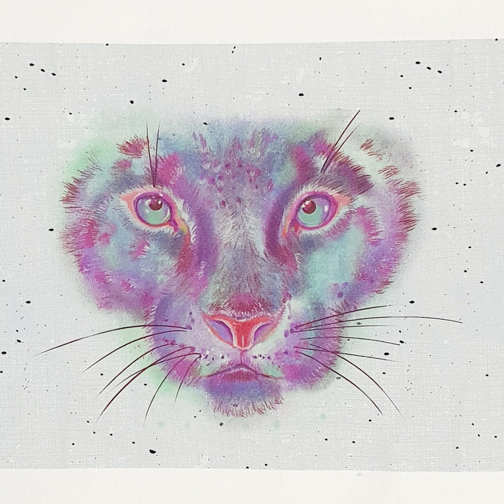 Lillestoff Neon Panther Non Medical Face Mask Organic Cotton Face Mask