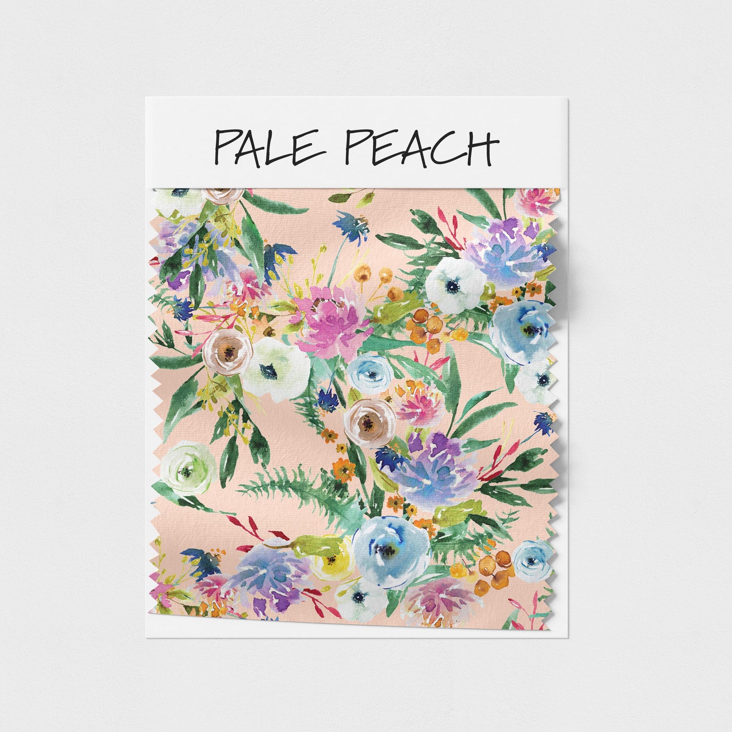 Sharon Gunawan Garden Frenzy Pale Peach Flowers Fabric On Demand Pre Order
