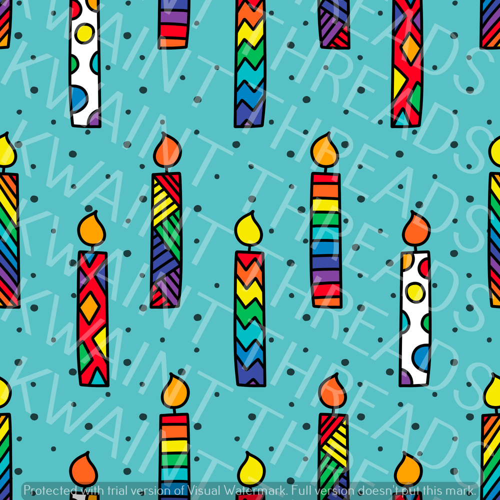 Fabric Mama How Many Candles Fabric On Demand Pre Order
