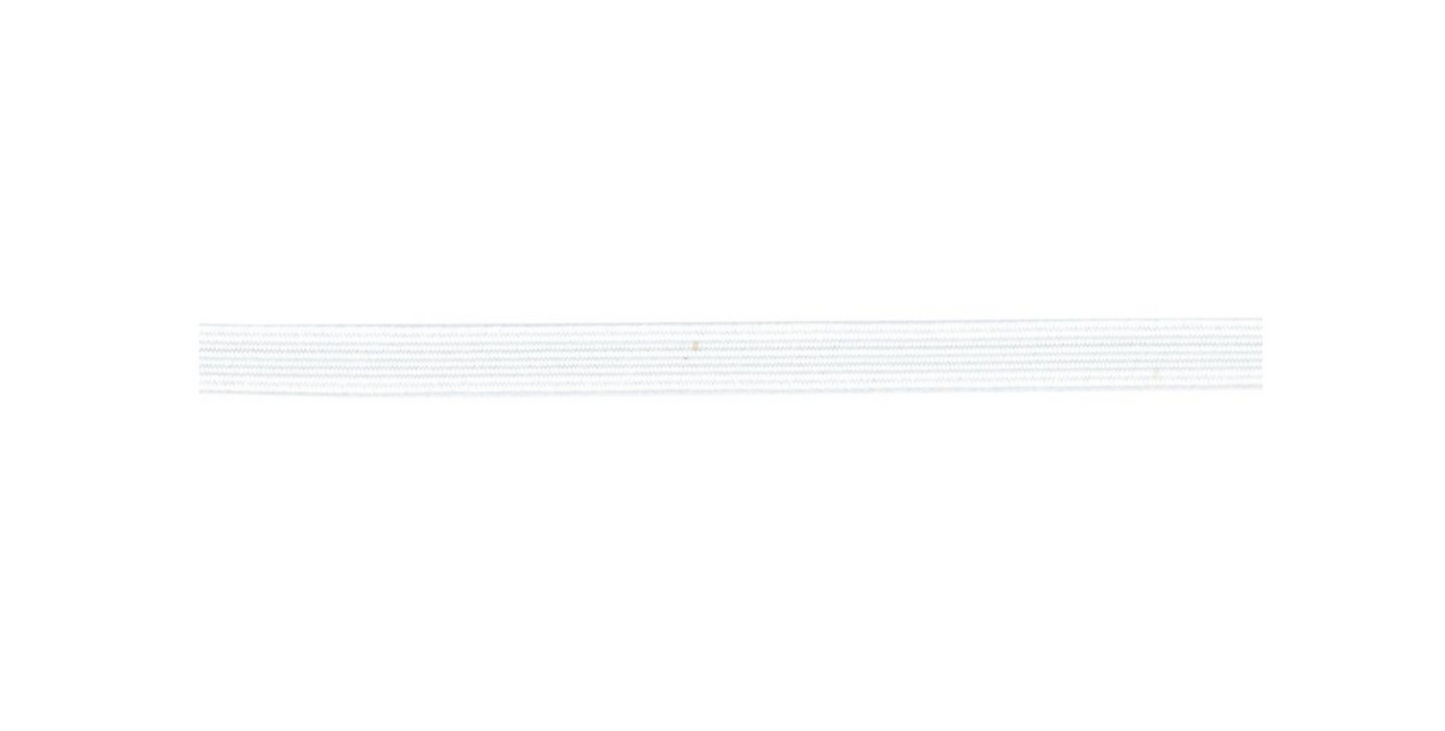 6mm Elastic Braided Standard Elastic White