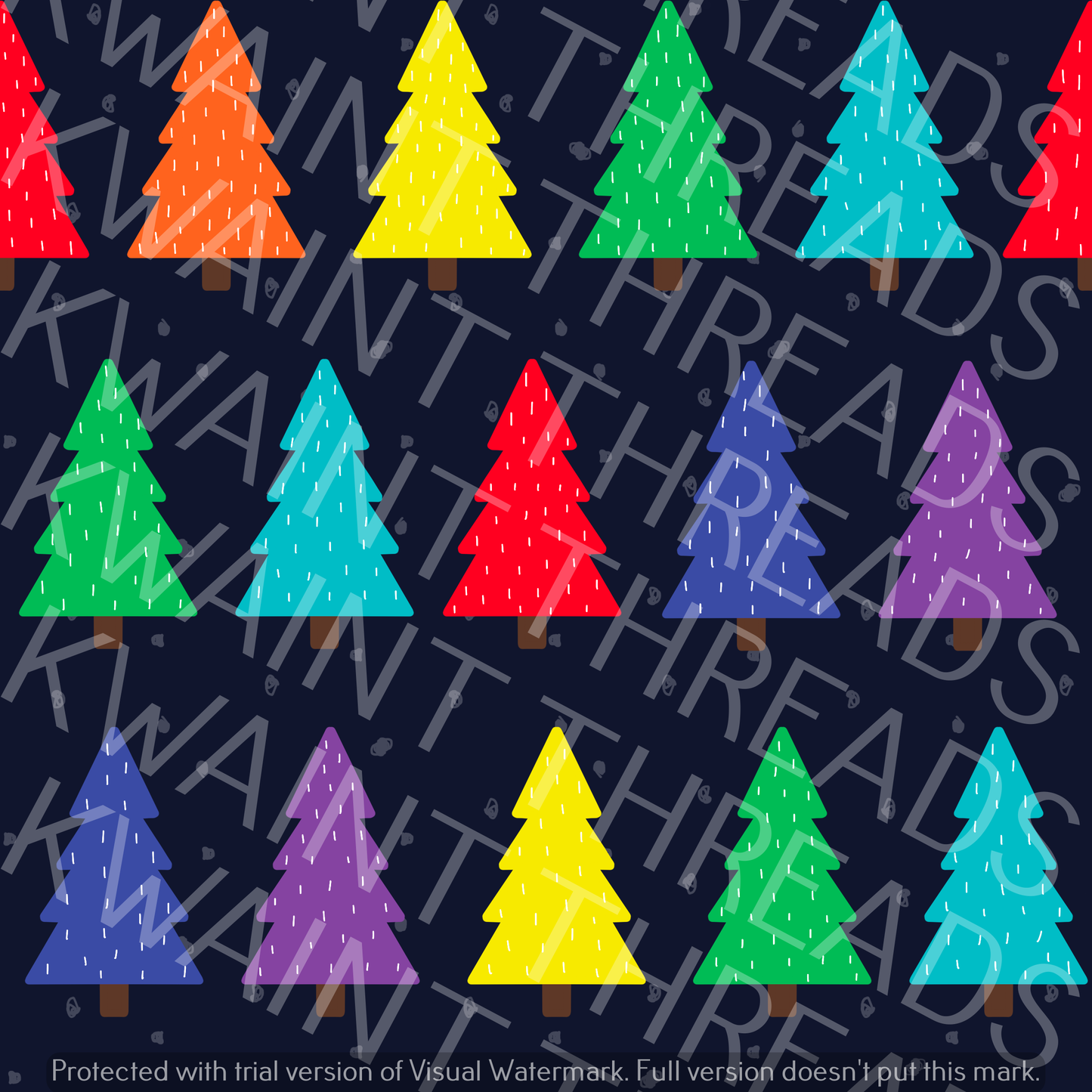 Fabric Mama Christmas Rainbow Forest Fabric On Demand Pre Ord
