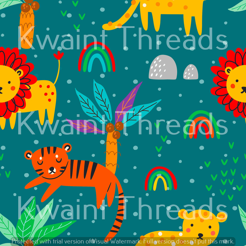 Fabric Mama Teal Jungle Pre order