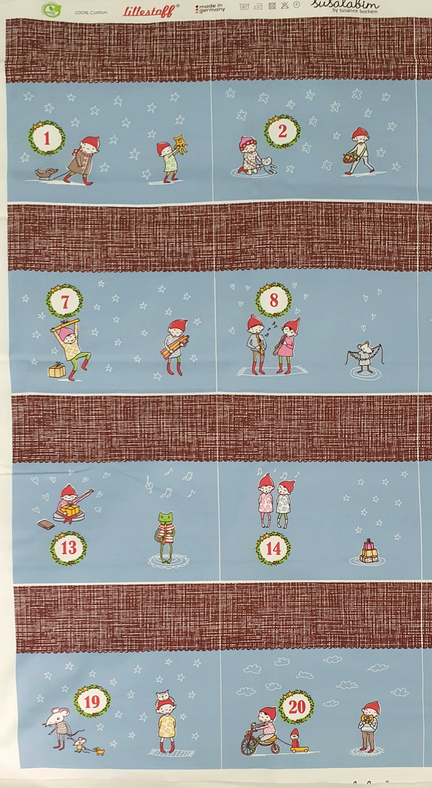 Lillestoff Susalabim's Advent Calendar Brown Susalabims Adventskalender Braun