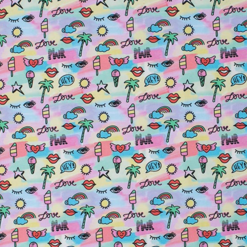 
                      
                        Lillestoff Sunny Rainbow GOTS Certified Organic Cotton Lycra Jersey
                      
                    
