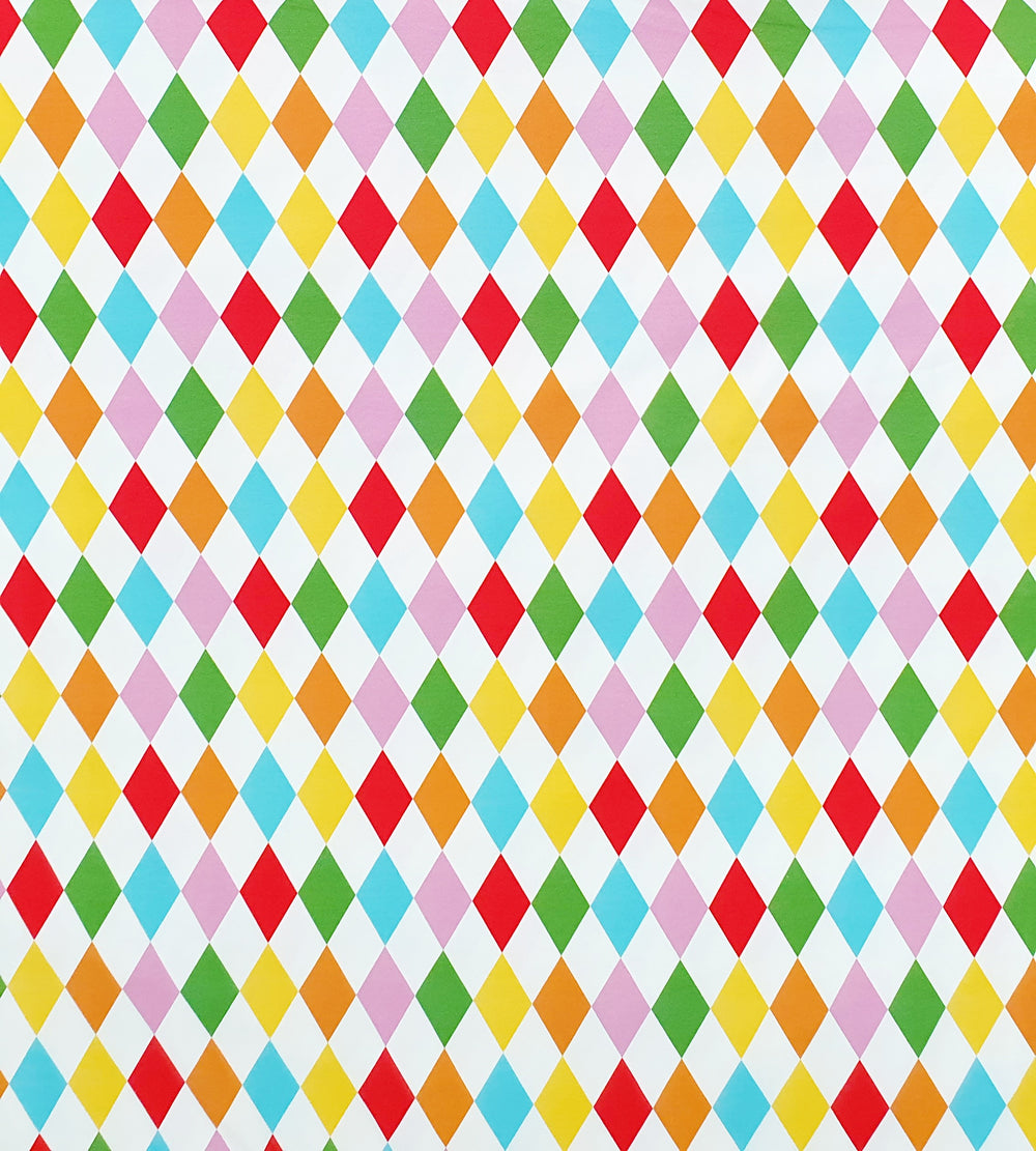 Colours in My Soul Harlequin Spring Go Colorful Organic Cotton Lycra Knit Fabric
