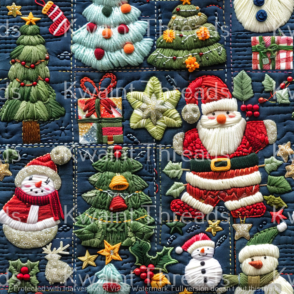 Kwaint Christmas Patchwork Santa