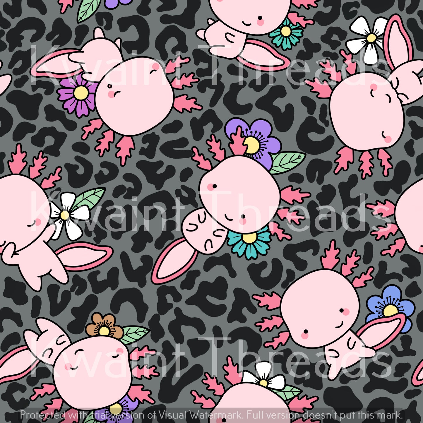 Fabric Mama Pink Axolotls Pre order