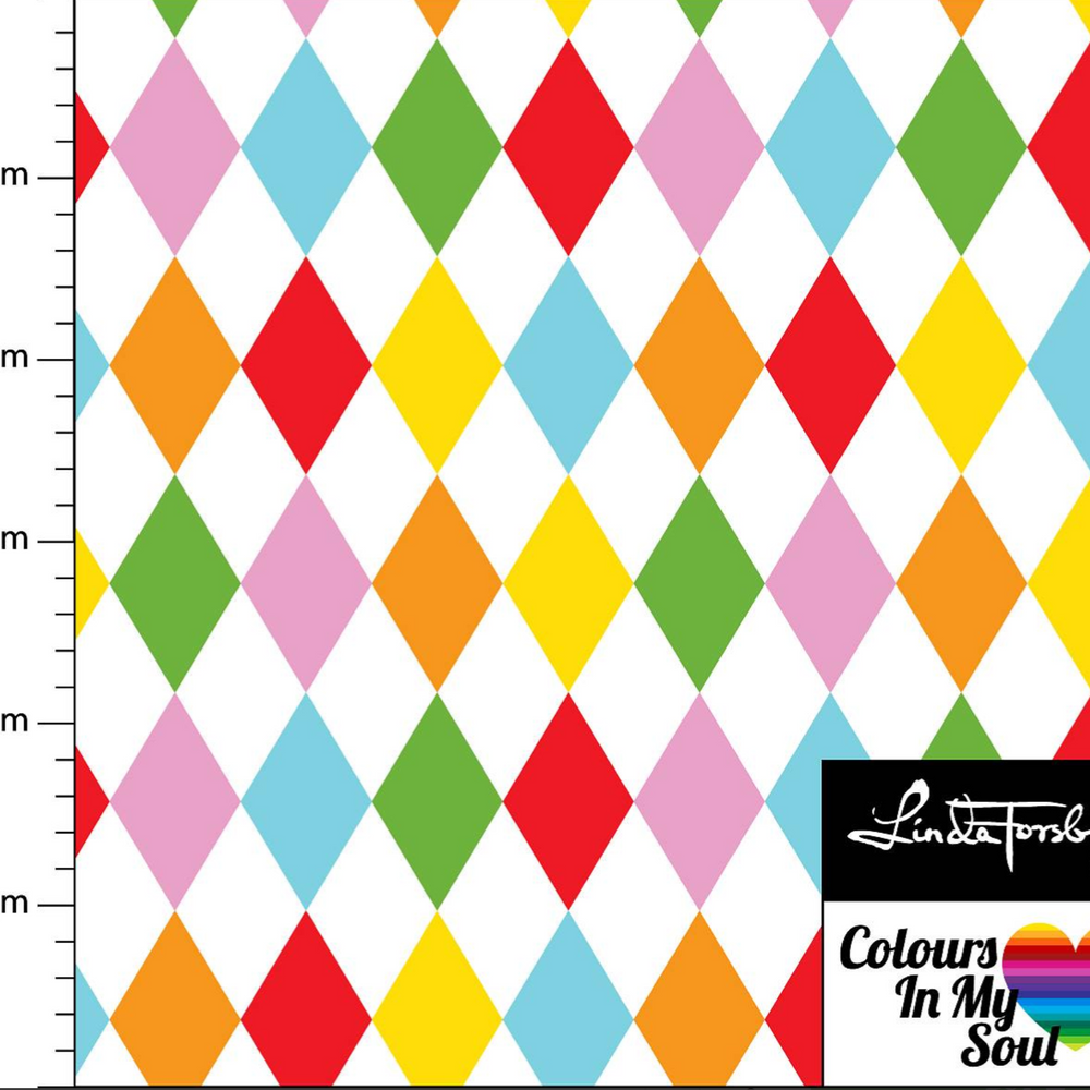 
                      
                        Colours in My Soul Harlequin Spring Go Colorful Organic Cotton Lycra Knit Fabric
                      
                    