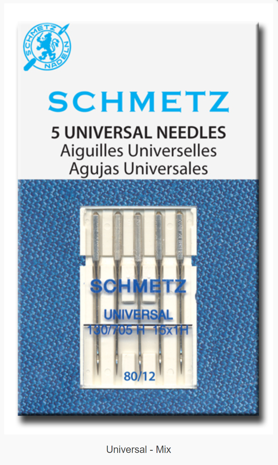 Schmetz 130/705 H 15x1 H - Sewing Machine Needle Universal Mixed Needles
