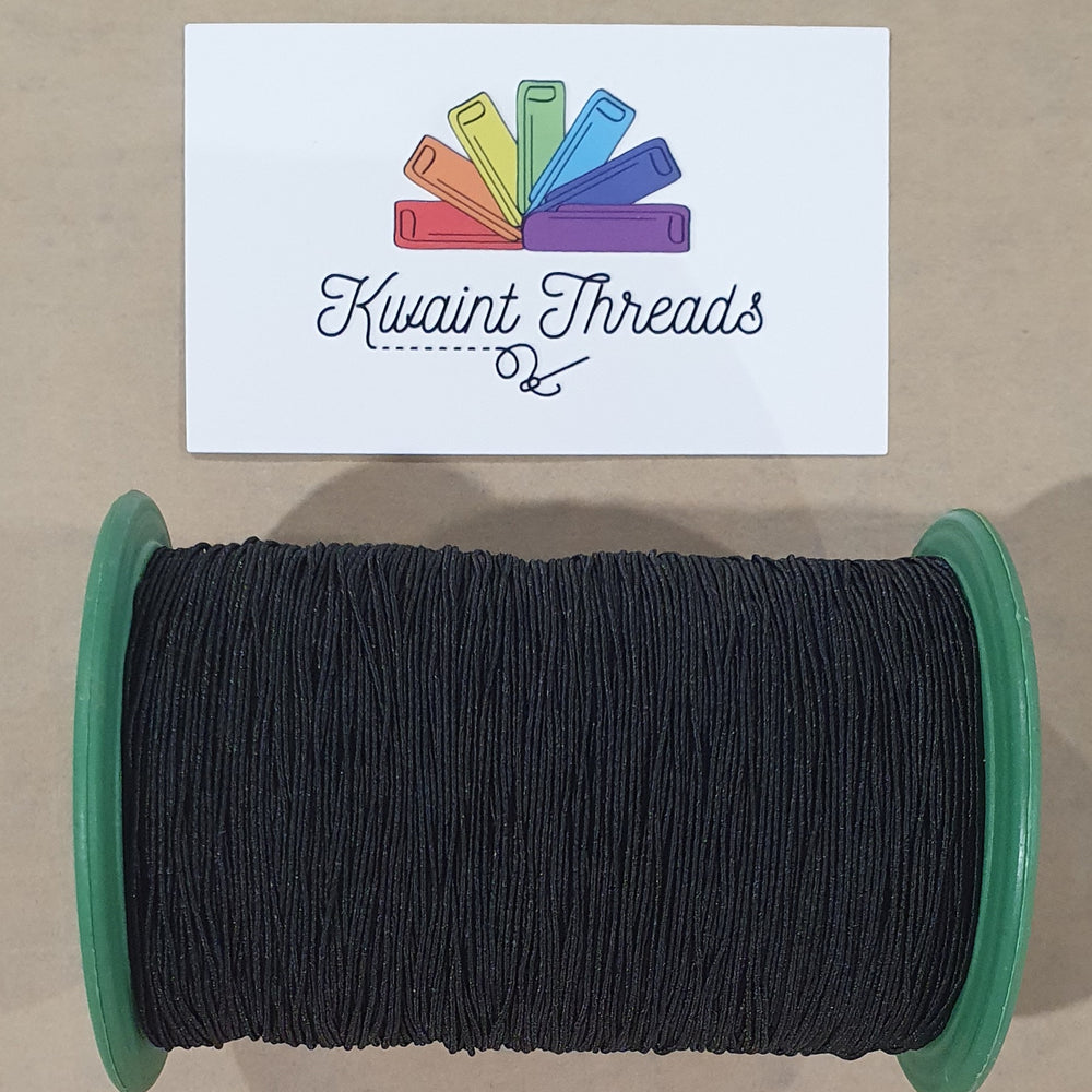 Shirring Elastic Bulk .5mm Black shirring stretch thread