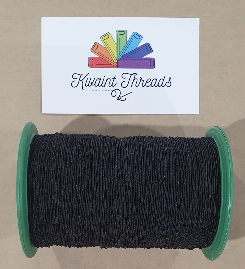 Shirring Elastic Bulk .5mm Black shirring stretch thread