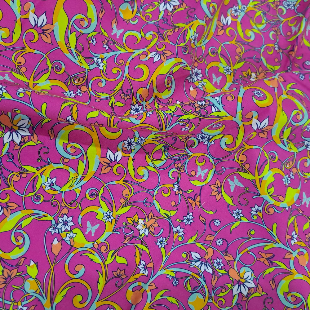 Magikel Pink Filigree Poplin