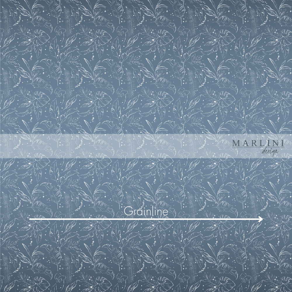 
                      
                        Marlini Tropical Leaves Denim Border Print
                      
                    