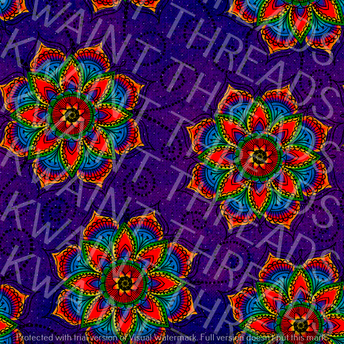Fabric Mama Galactic Gardenia Purple Fabric On Demand Pre Order
