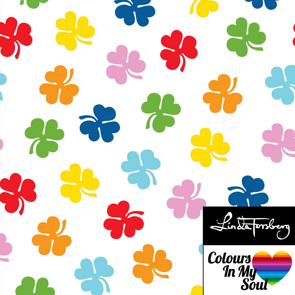 
                      
                        Colours in My Soul Rainbow Clovers Go Colorful Organic Cotton Lycra Knit Fabric
                      
                    