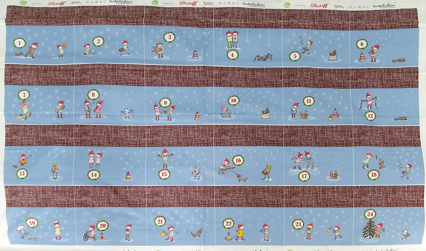 Lillestoff Susalabim's Advent Calendar Brown Susalabims Adventskalender Braun