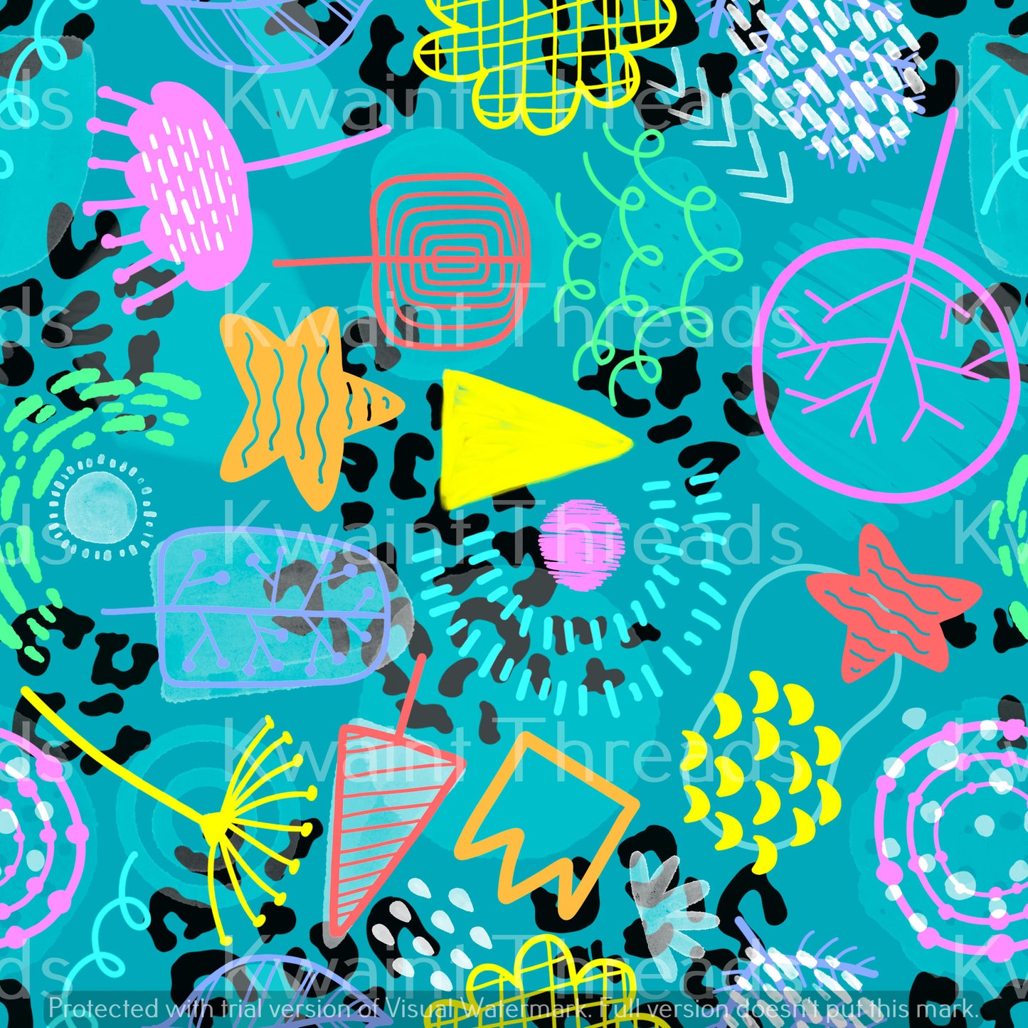Fabric Mama Abstract Blue On Demand Pre Order
