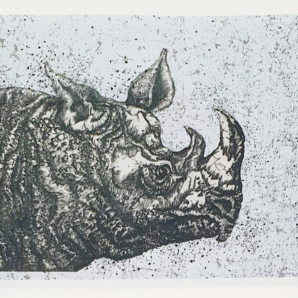 Lillestoff Sketched Rhino Non Medical Face Mask Organic Cotton Face Mask