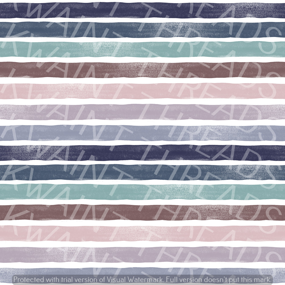 Ella Randall Watercolour Stripes Purples Fabric On Demand Pre-Order