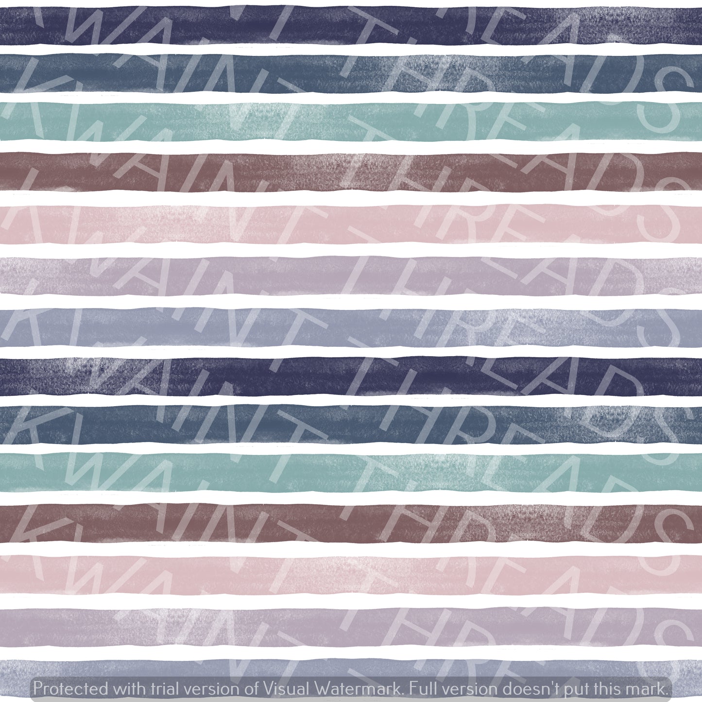 Ella Randall Watercolour Stripes Purples Fabric On Demand Pre-Order