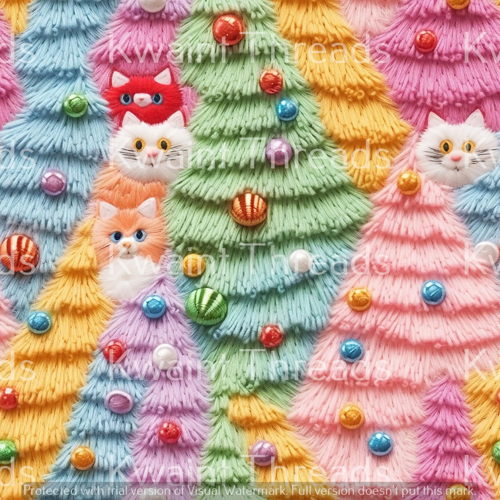 Kwaint Christmas Tree Kitties