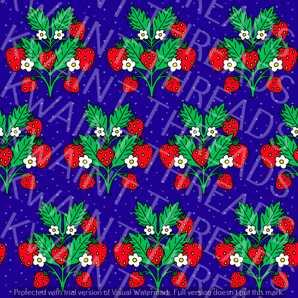 Fabric Mama Strawberry Fields Strawberry Fabric On Demand Pre Order