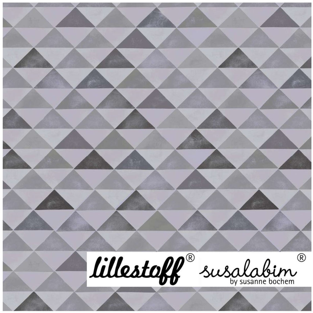 Lillestoff Mosaic Grey Organic Cotton Lycra Jersey Susalabim
