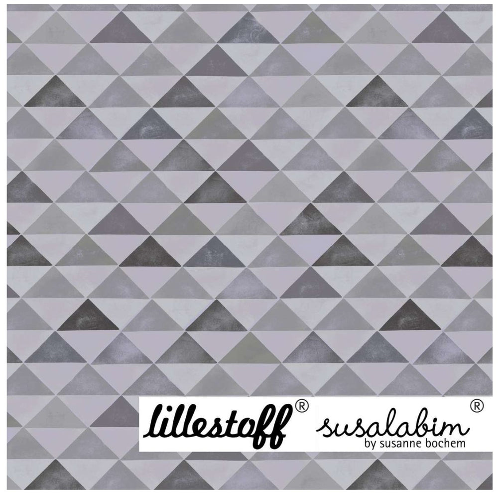 Lillestoff Mosaic Grey Organic Cotton Lycra Jersey Susalabim