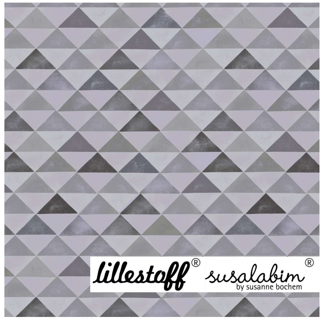 Lillestoff Mosaic Grey Organic Cotton Lycra Jersey Susalabim