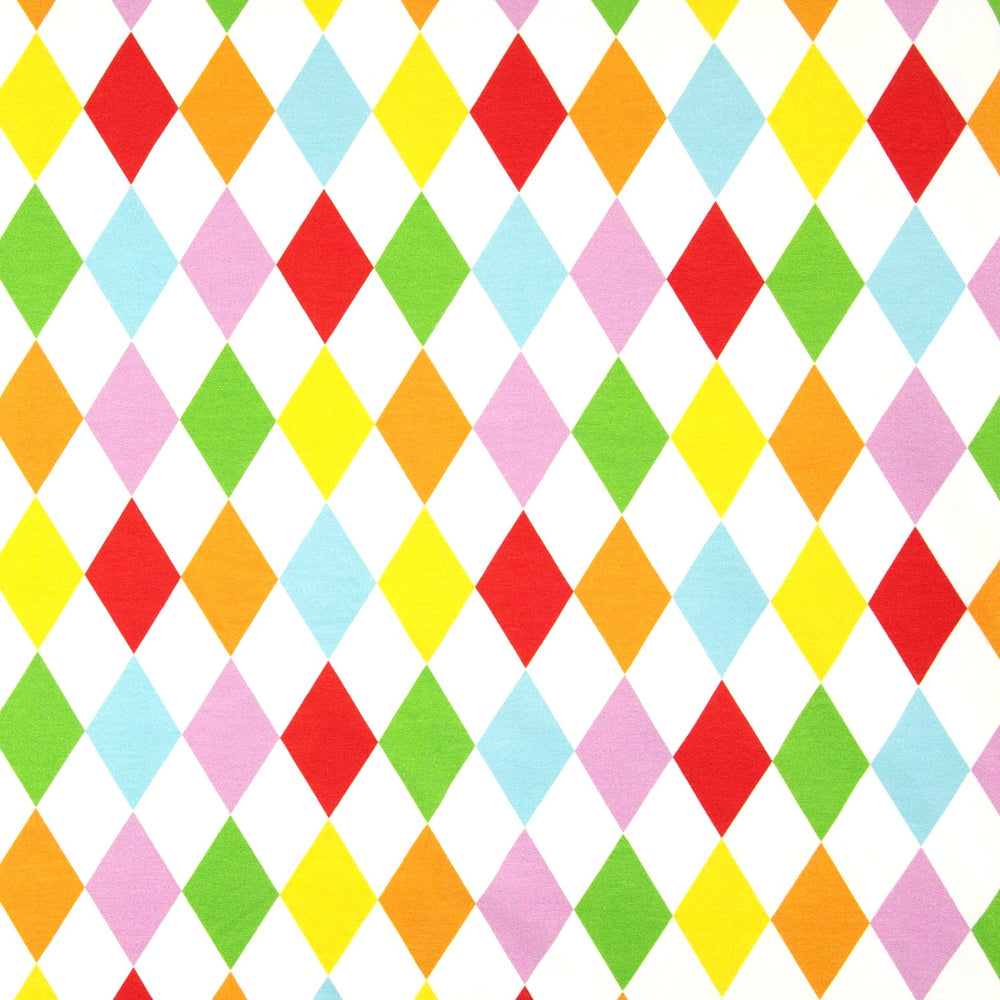 
                      
                        Colours in My Soul Harlequin Spring Go Colorful Organic Cotton Lycra Knit Fabric
                      
                    